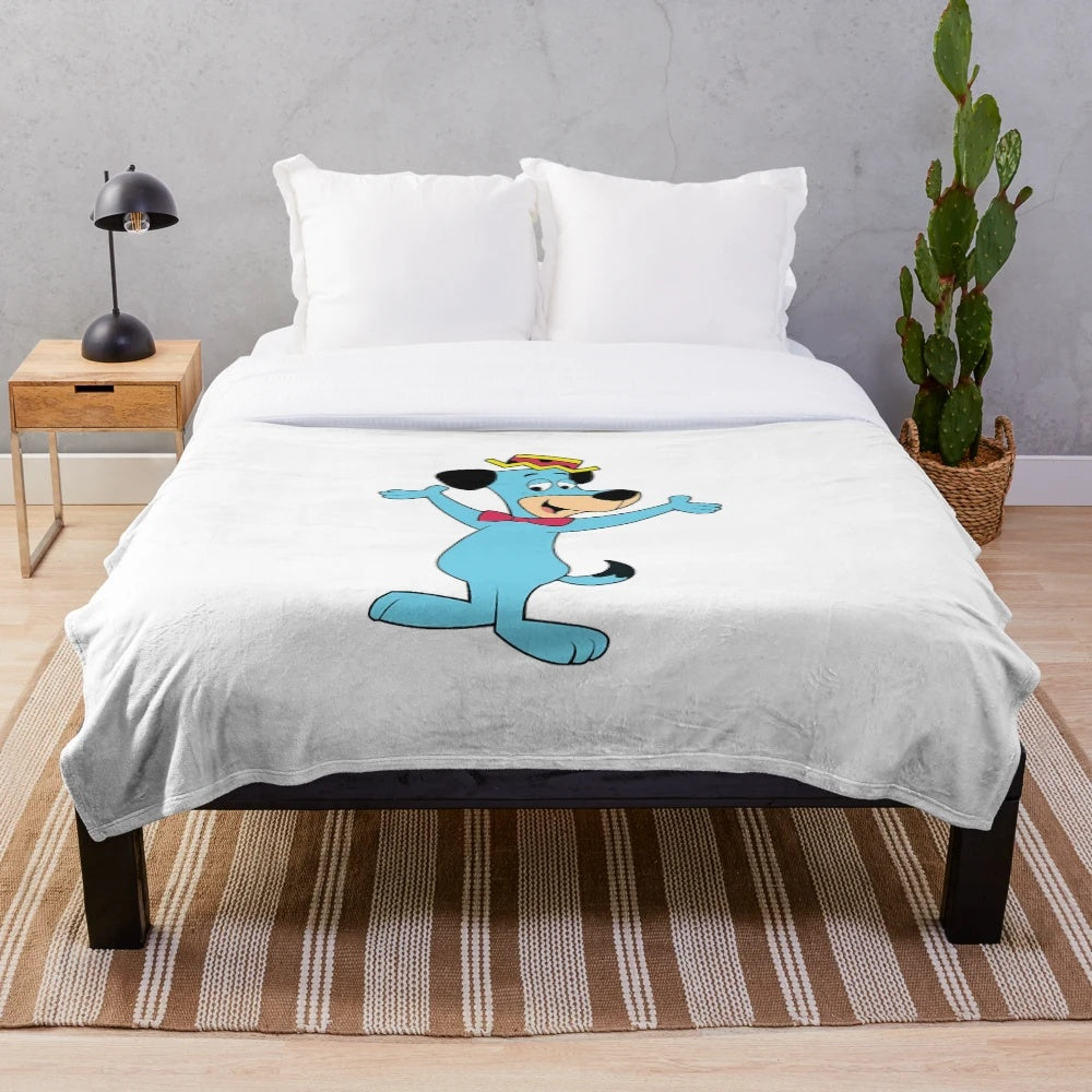 Soft and Plush Huckleberry Hound Themed Blanket
