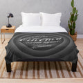 Soft plush blanket with retro movie theme