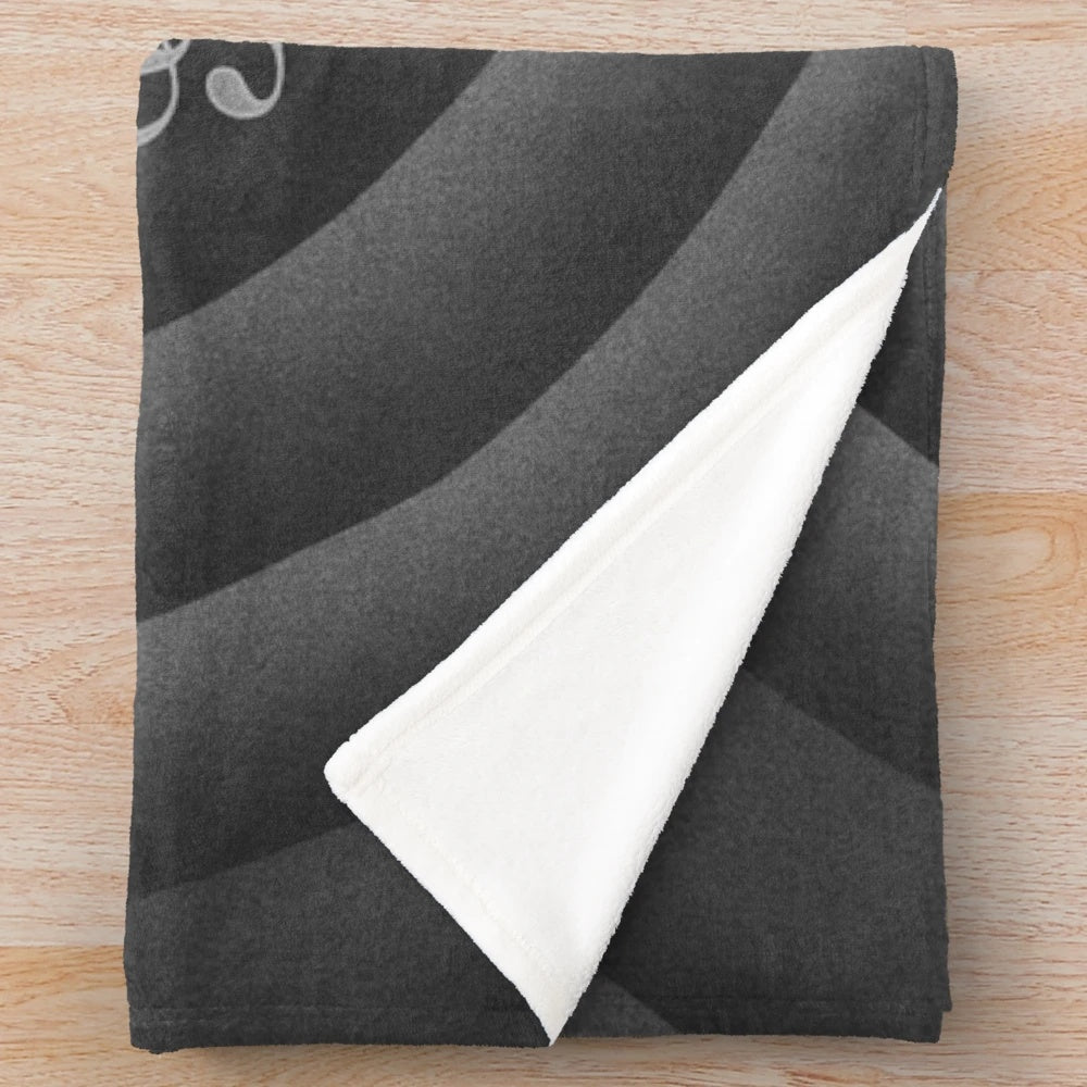 Soft plush blanket with retro movie theme