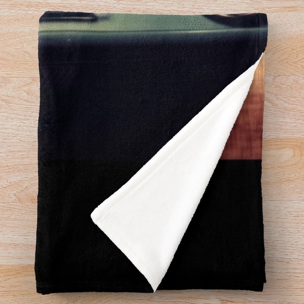 Retro movie themed plush blanket with classic cinema design