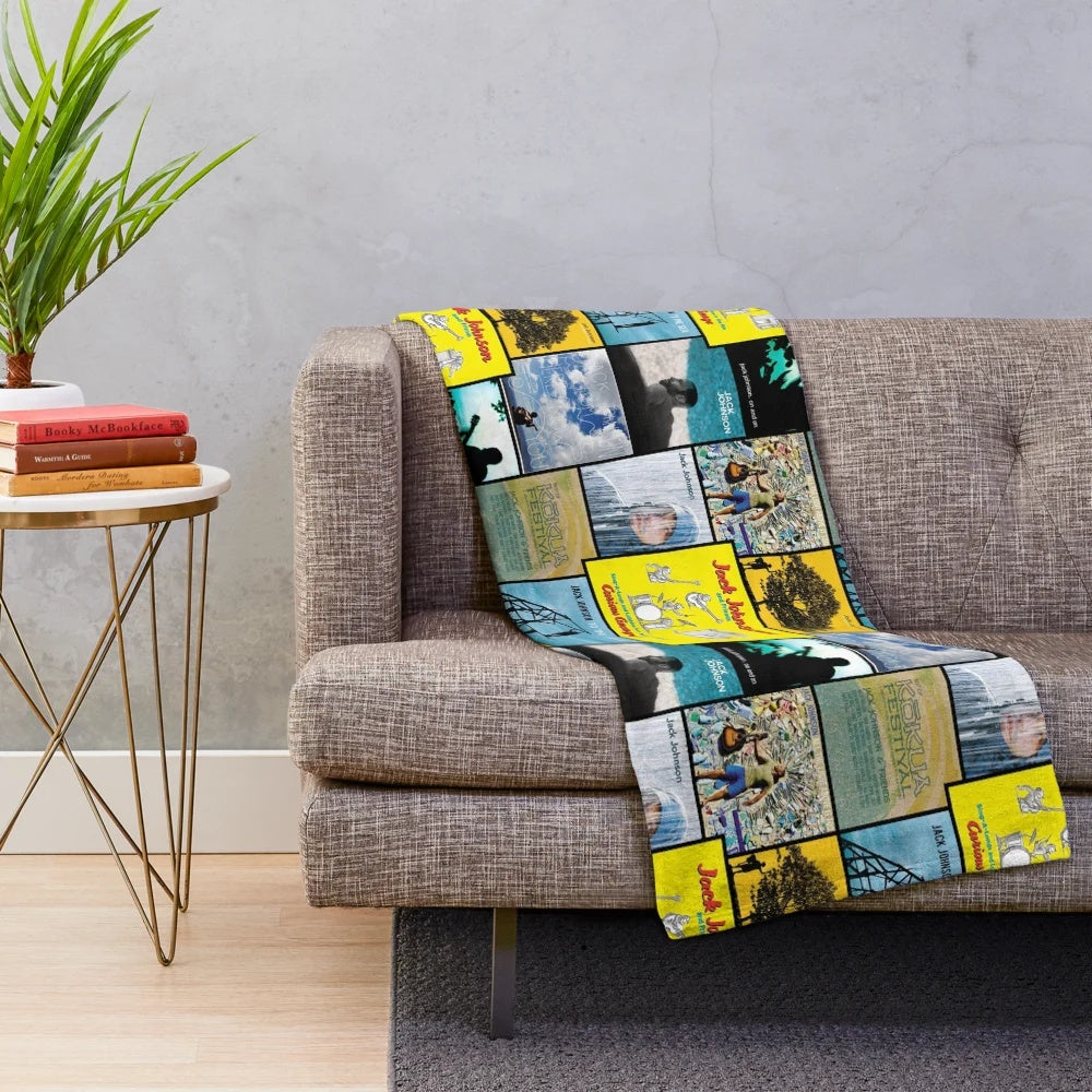 Soft and plush blanket featuring vintage-inspired retro music and Americana folk art design