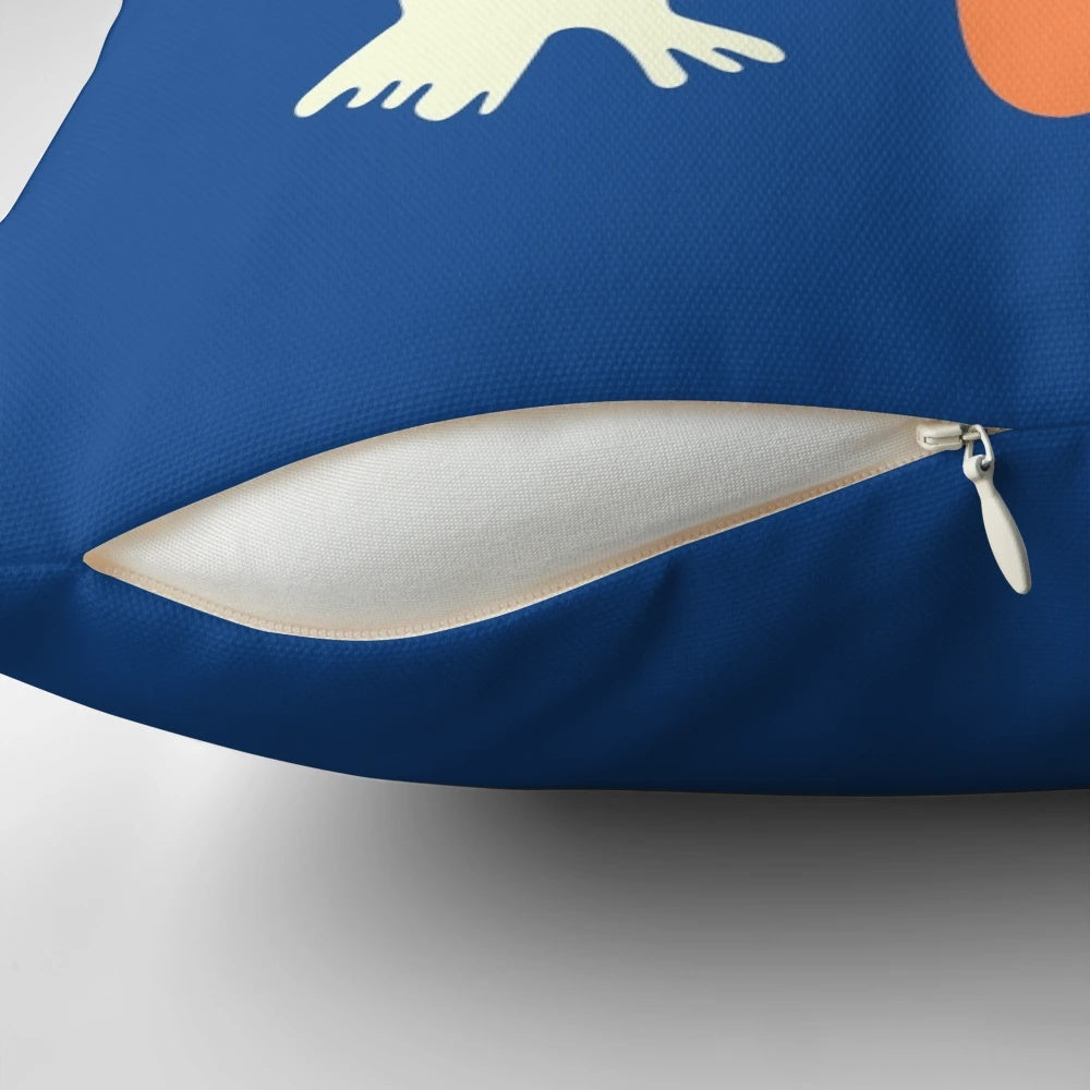 Soft, plush pillow featuring a vintage design inspired by the beloved 1970s sitcom "The Good Life"