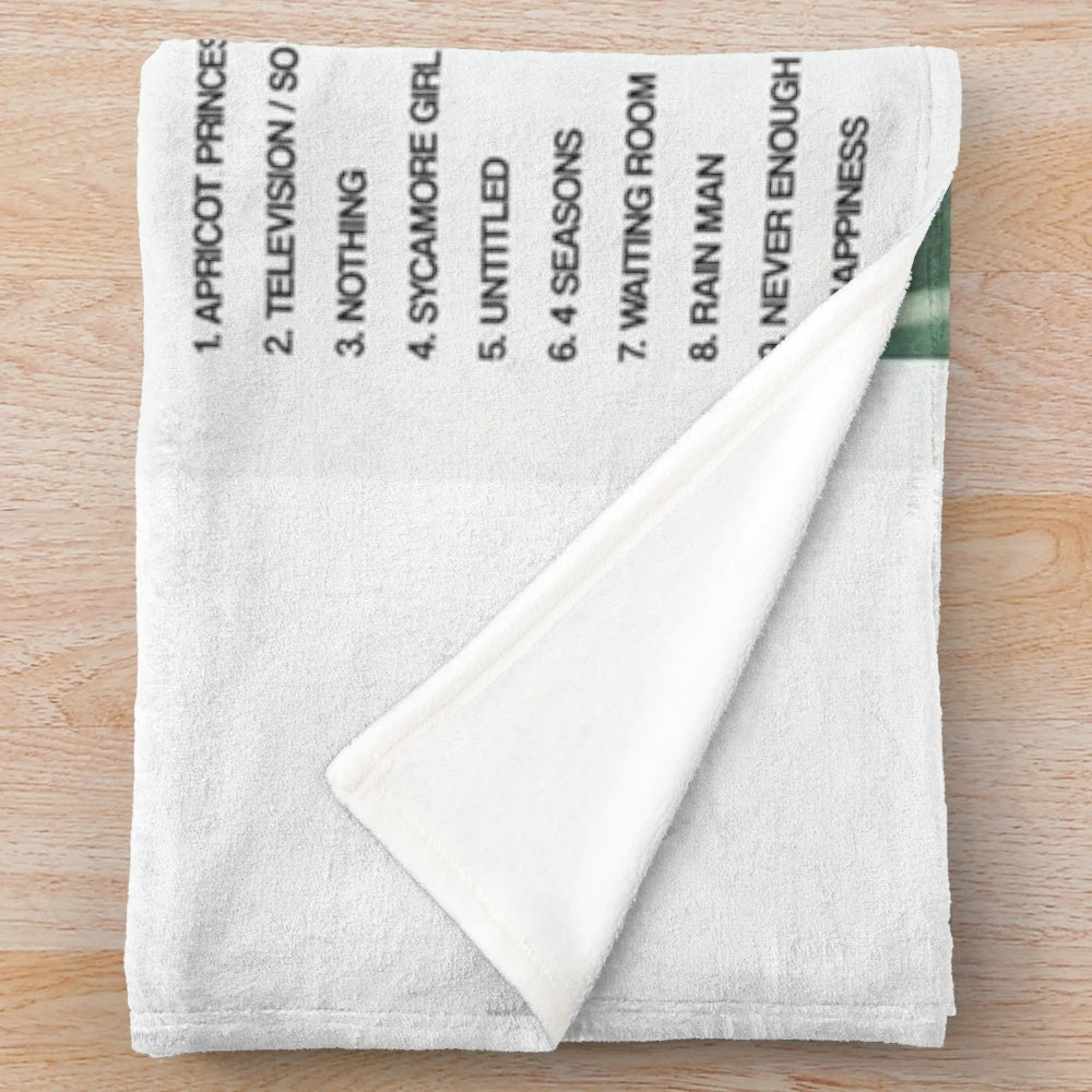 Soft and plush retro-style blanket featuring the Apricot Princess album cover design