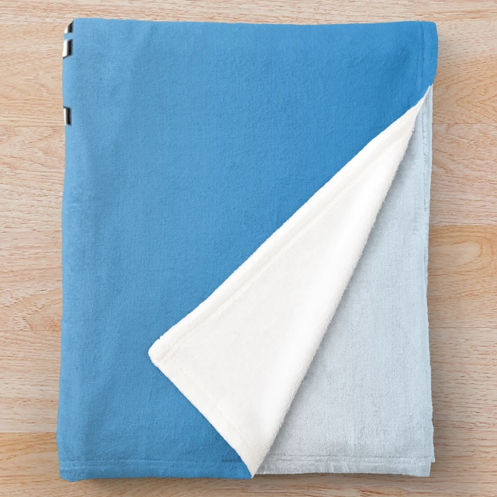 Plush blanket with a cinema-inspired design
