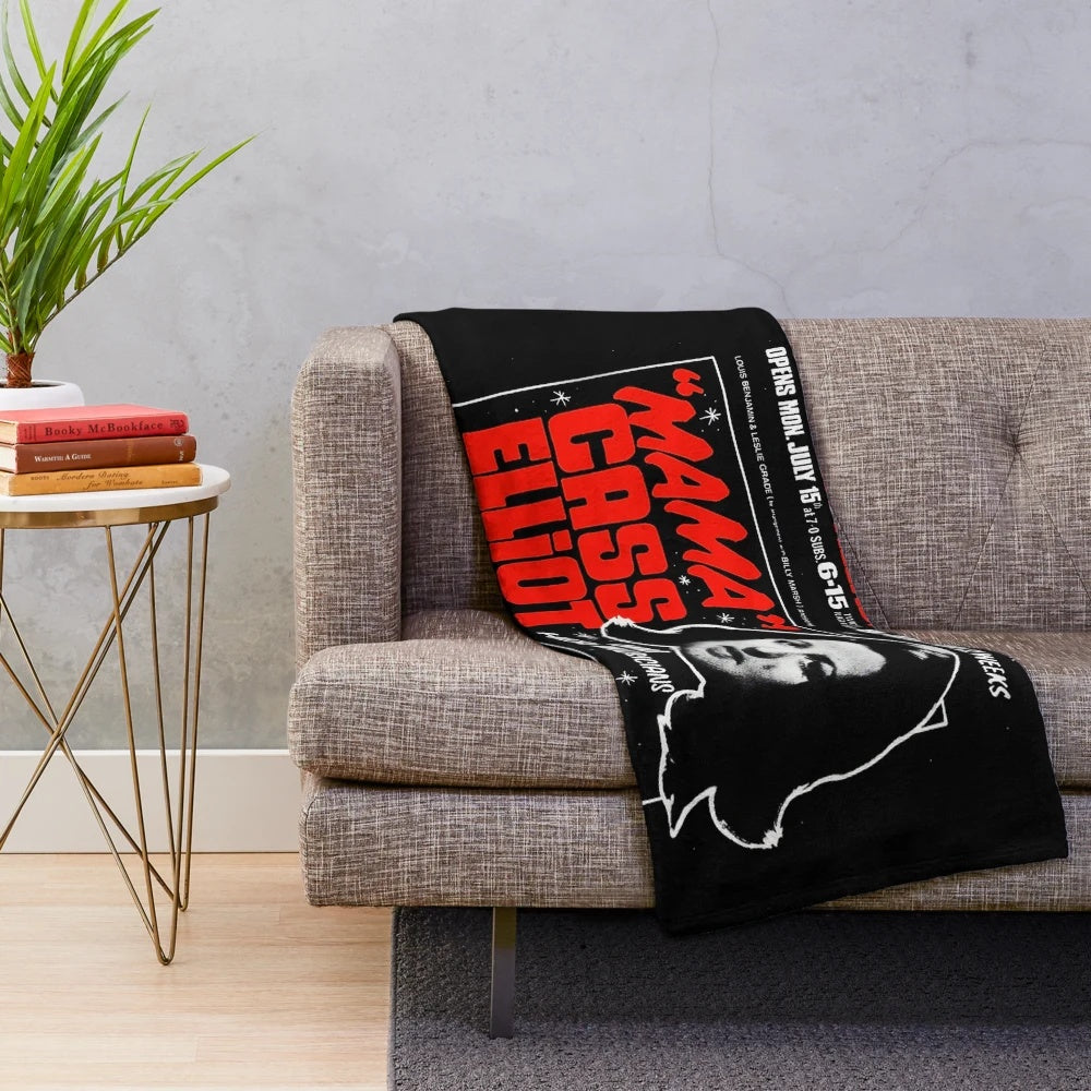 Retro plush blanket featuring Mama Cass and the Mamas and the Papas
