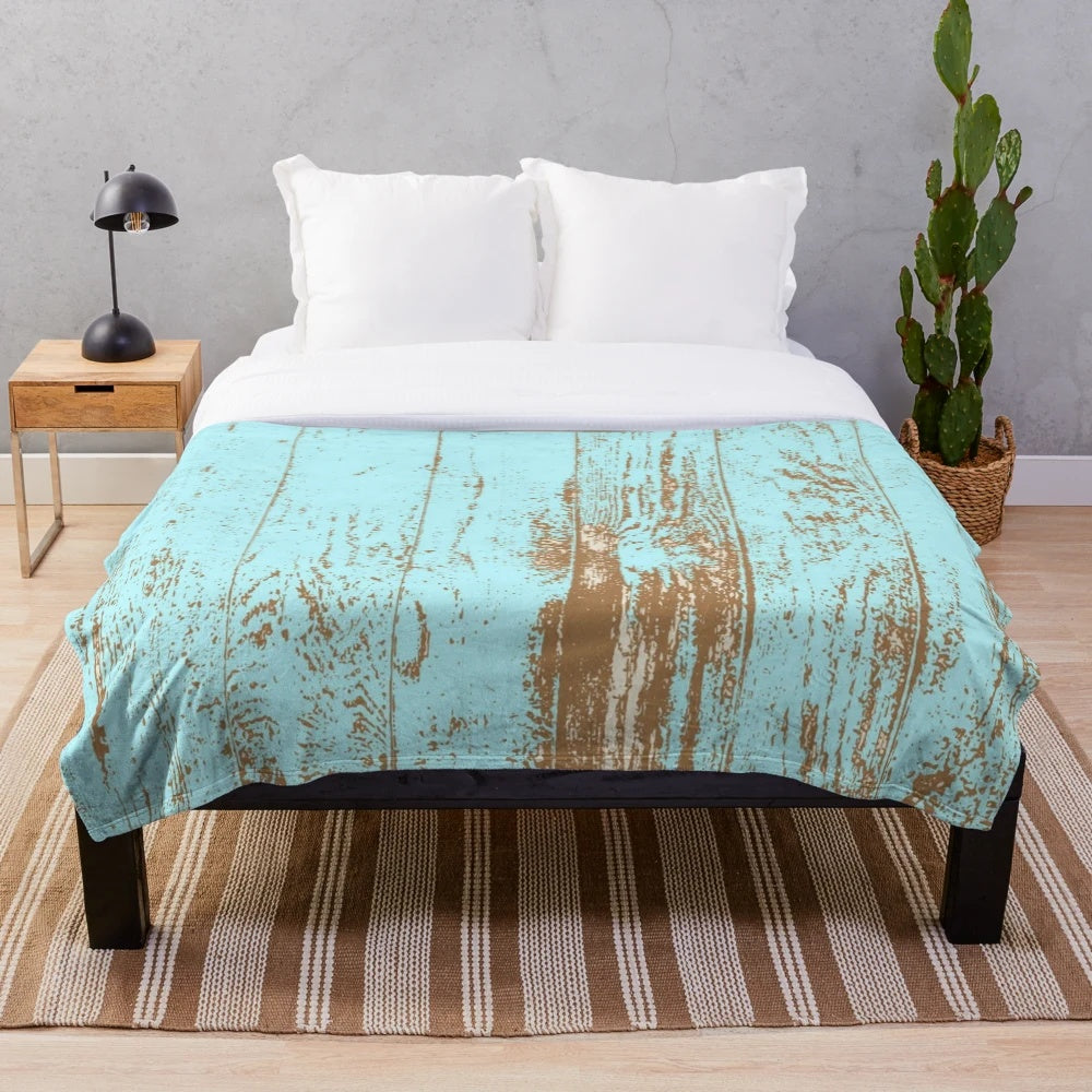 Retro plush blanket in a vintage style design