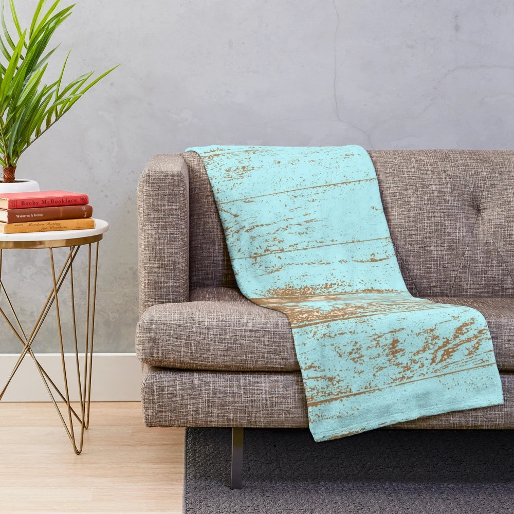 Retro plush blanket in a vintage style design