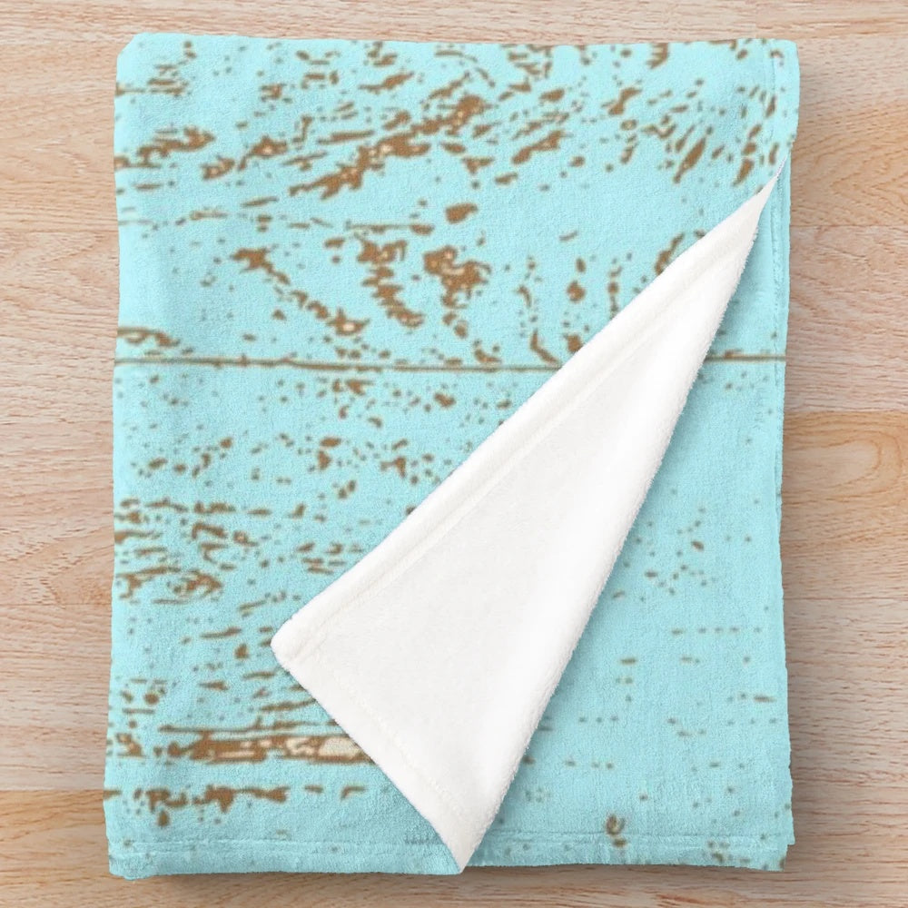 Retro plush blanket in a vintage style design