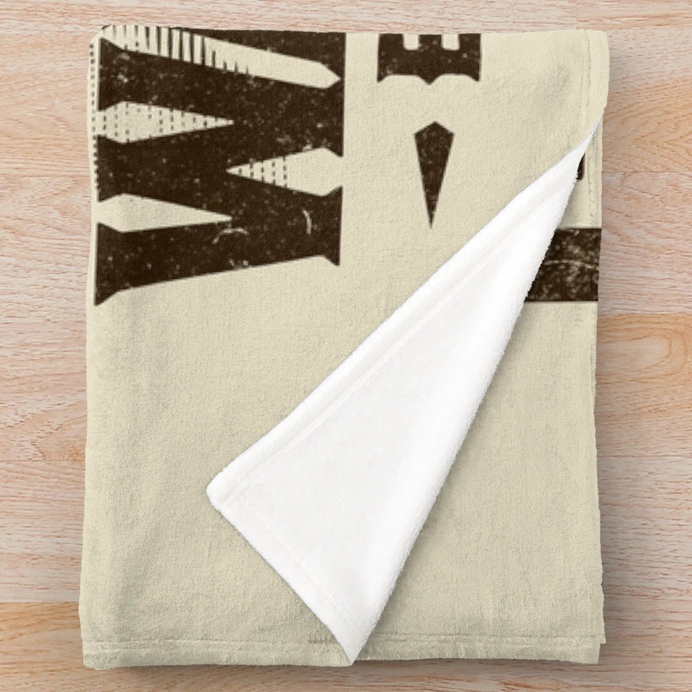 Gunsmoke-themed plush blanket with classic western design