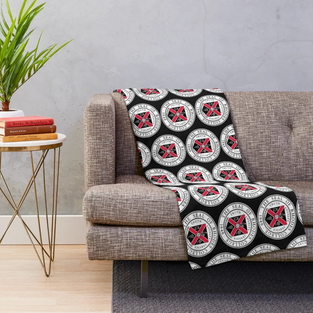 Rhodes College Seal Plush Blanket with Focus Keyword