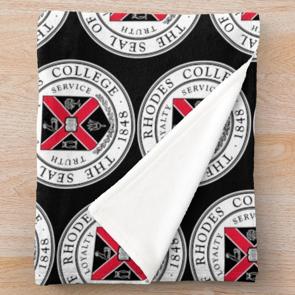 Rhodes College Seal Plush Blanket with Focus Keyword