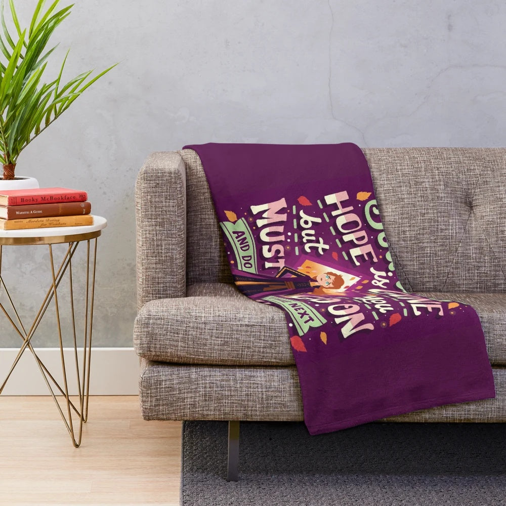 Cozy "Right Thing" Plush Blanket with Festive Winter-Themed Typography