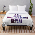 Cozy Ringette Plush Blanket with Repeat Design