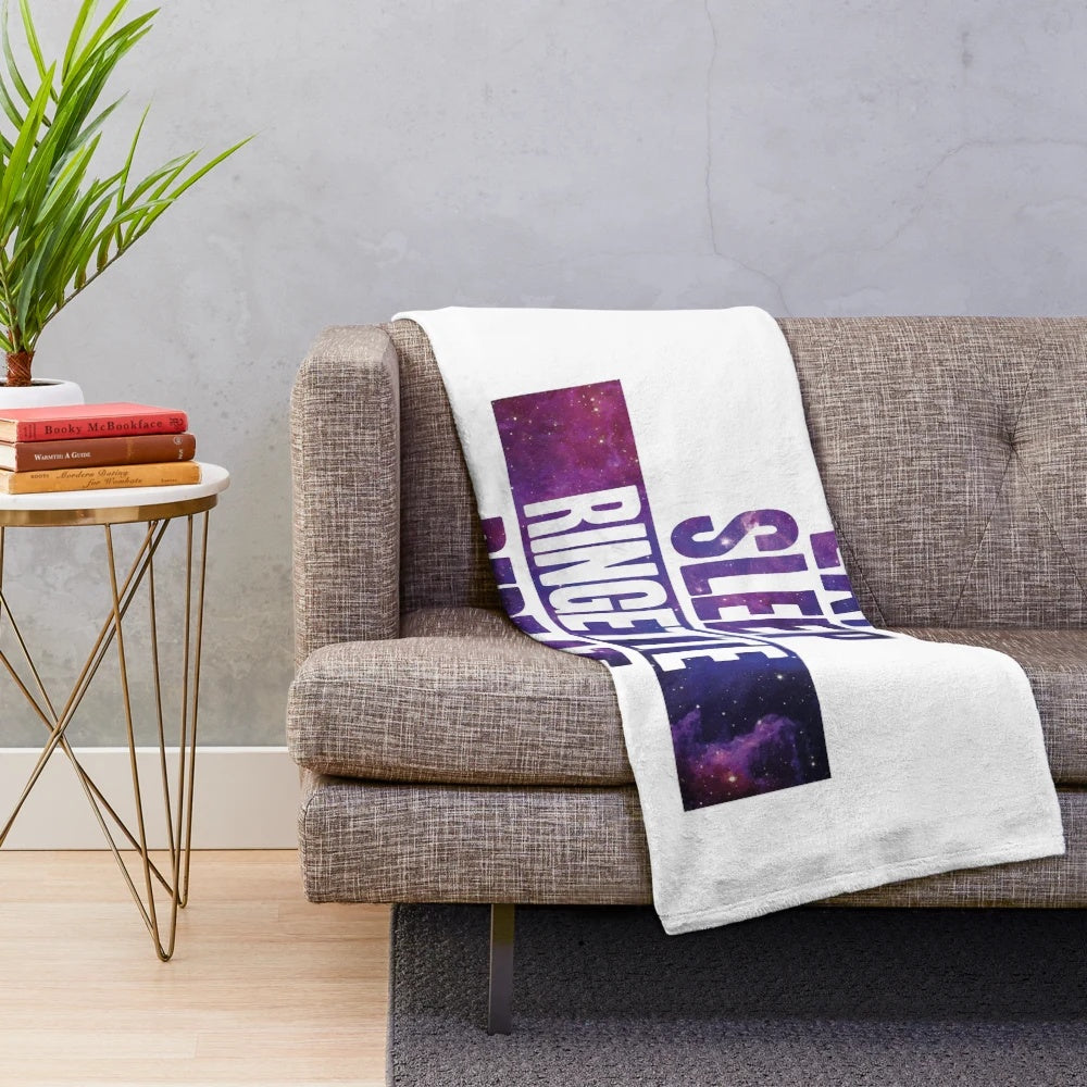 Cozy Ringette Plush Blanket with Repeat Design