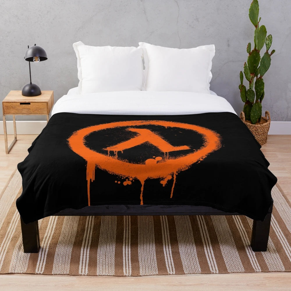 Rise and Shine Plush Blanket featuring a Half Life-inspired design