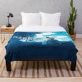 Risk Plush Blanket featuring gaming and nature imagery