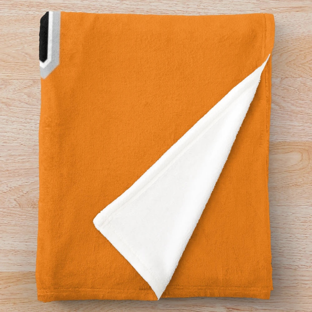 RIT Tigers logo on a soft, plush blanket