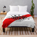 River Plate inspired plush blanket with classic football design