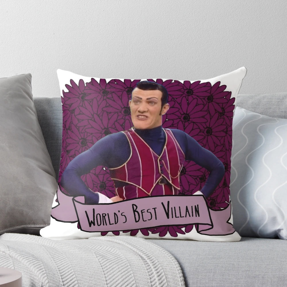 Soft, plush Robbie Rotten pillow from the beloved Lazytown TV series.