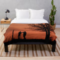 Robert Frost themed plush blanket