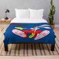 Roger Rabbit inspired plush blanket in red color