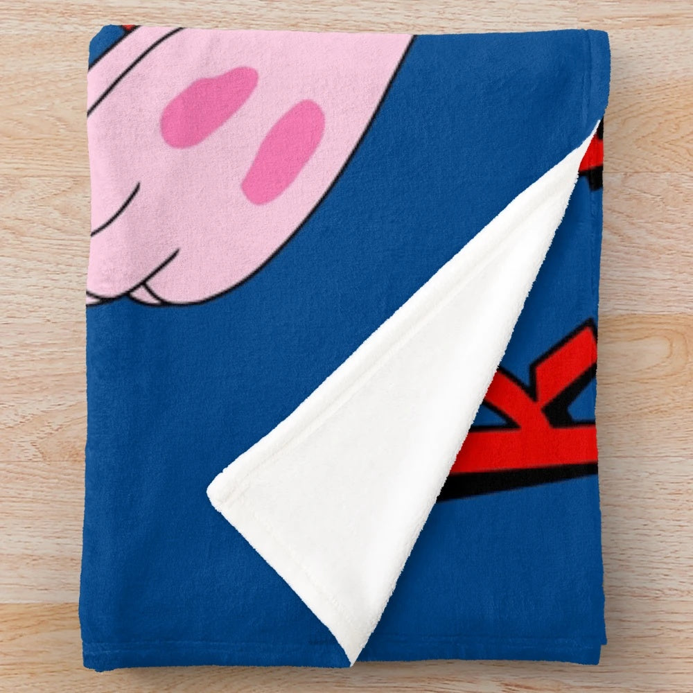 Roger Rabbit inspired plush blanket in red color