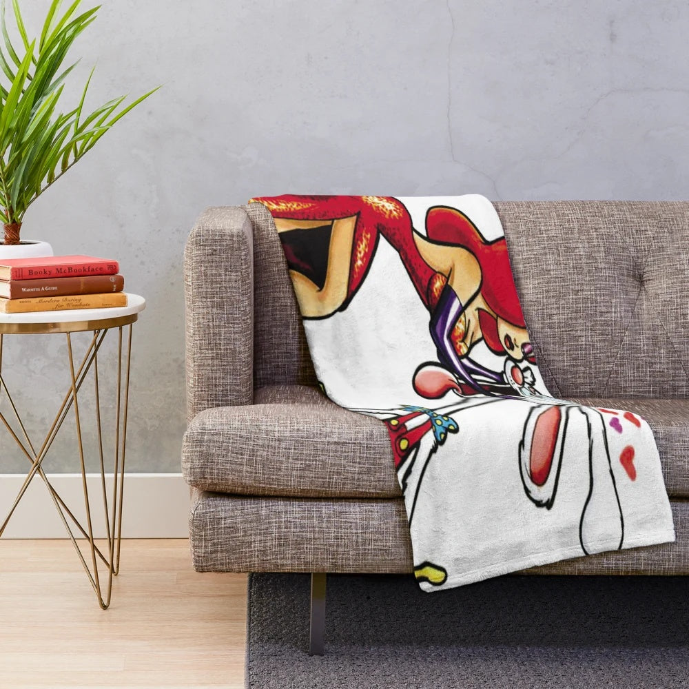 Roger Rabbit inspired plush blanket
