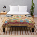 Ron Swanson themed plush blanket with Parks and Recreation design