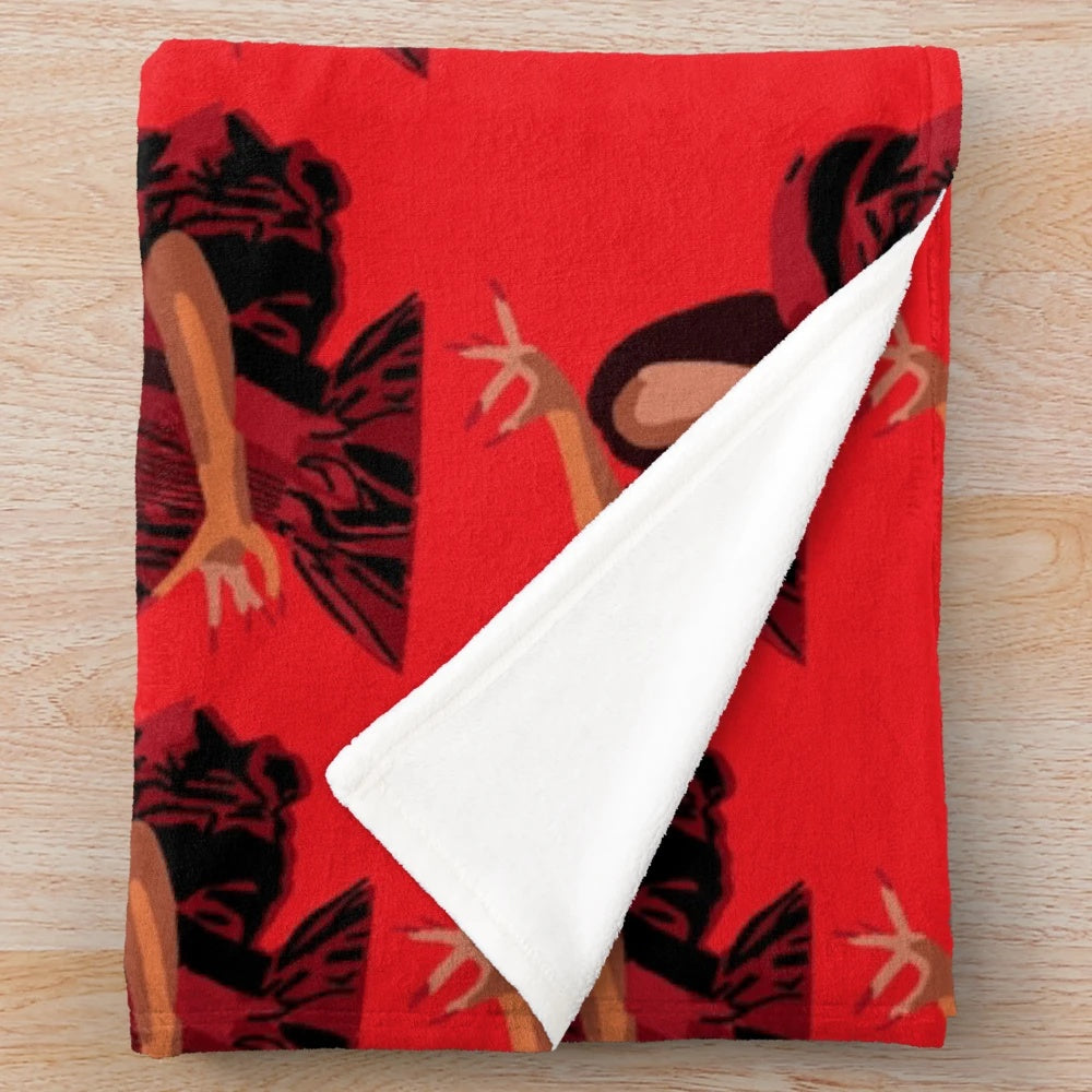 Rosalia Plush Blanket with Flamenco and Latin Music Motifs