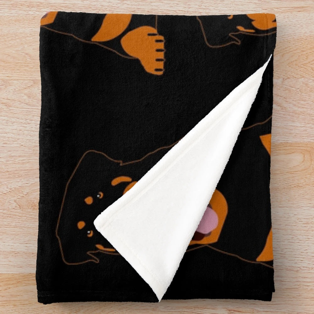 Rottie plush blanket for dogs