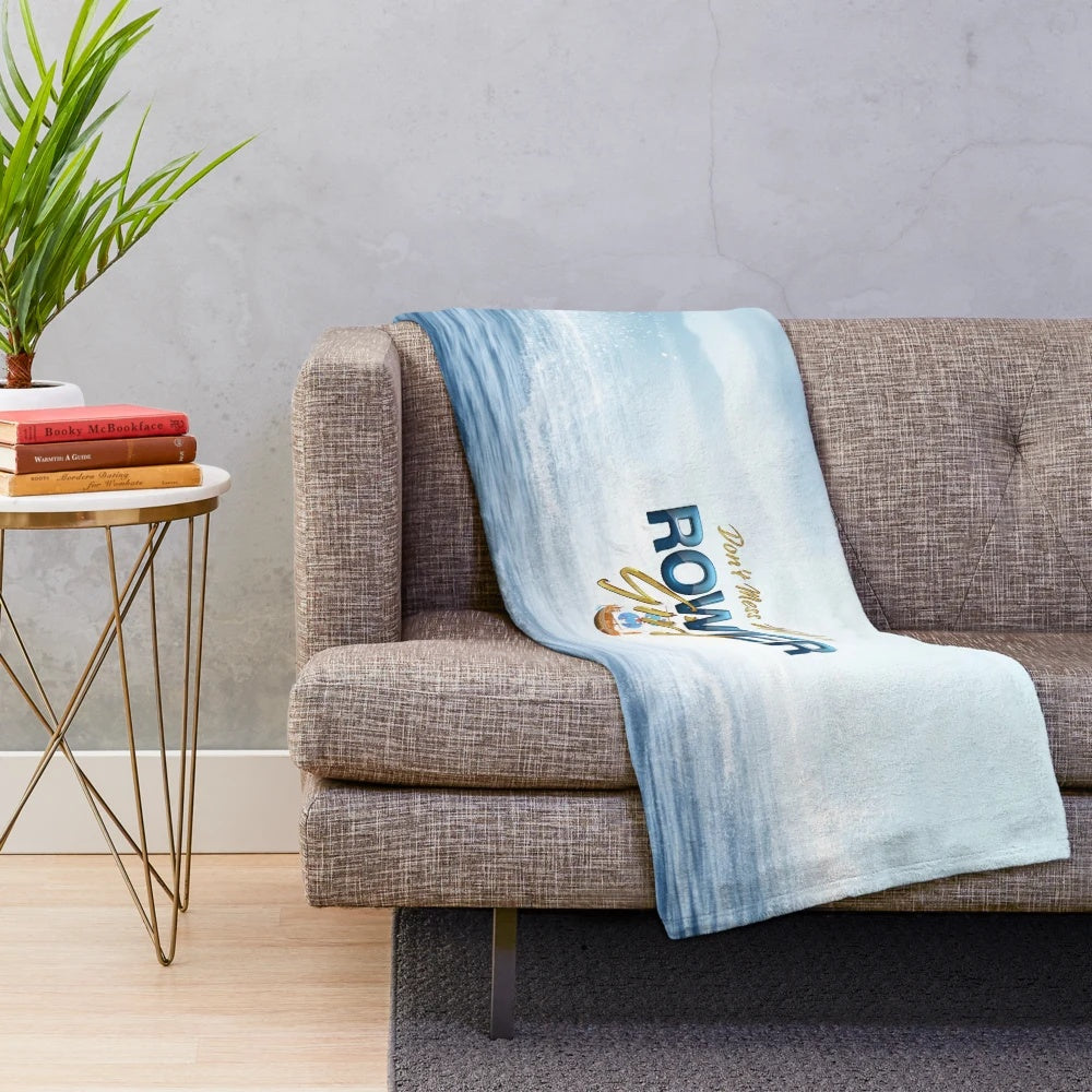 A plush blanket with a "Don't Mess with a Rower Girl" slogan, perfect for rowers and water sports enthusiasts.