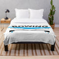 Soft and comfortable plush blanket with rowing-themed design
