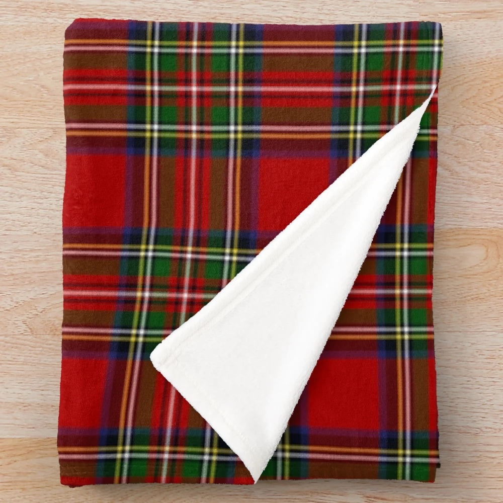 Royal Stewart tartan plaid plush blanket