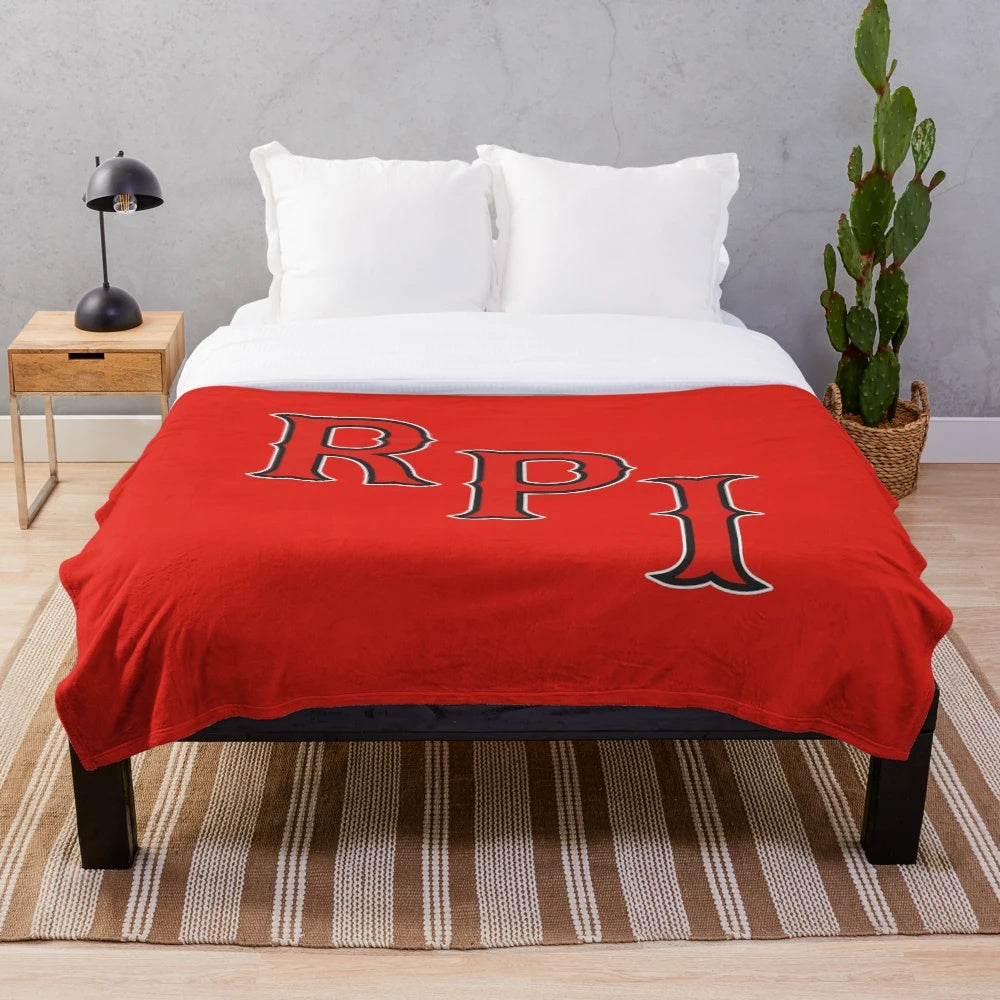 RPI Engineers fleece blanket with college logo