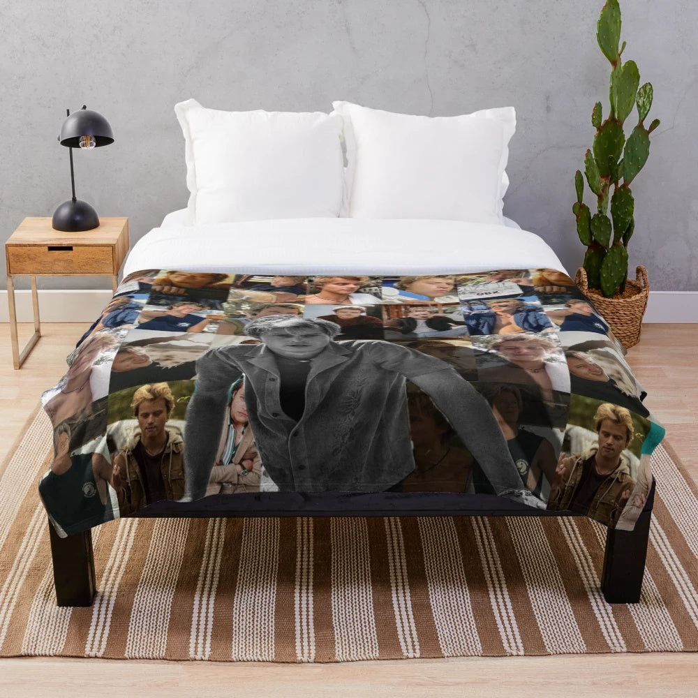 Rudy Pankow inspired plush blanket featuring the Outer Banks star