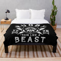 Rugby player plush blanket with gorilla graphic