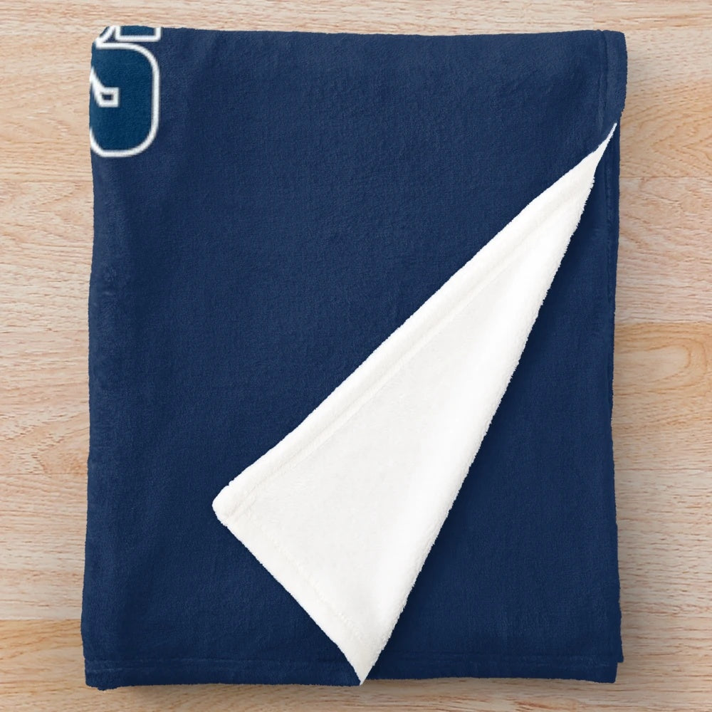 Rugby football inspired plush blanket with team logo