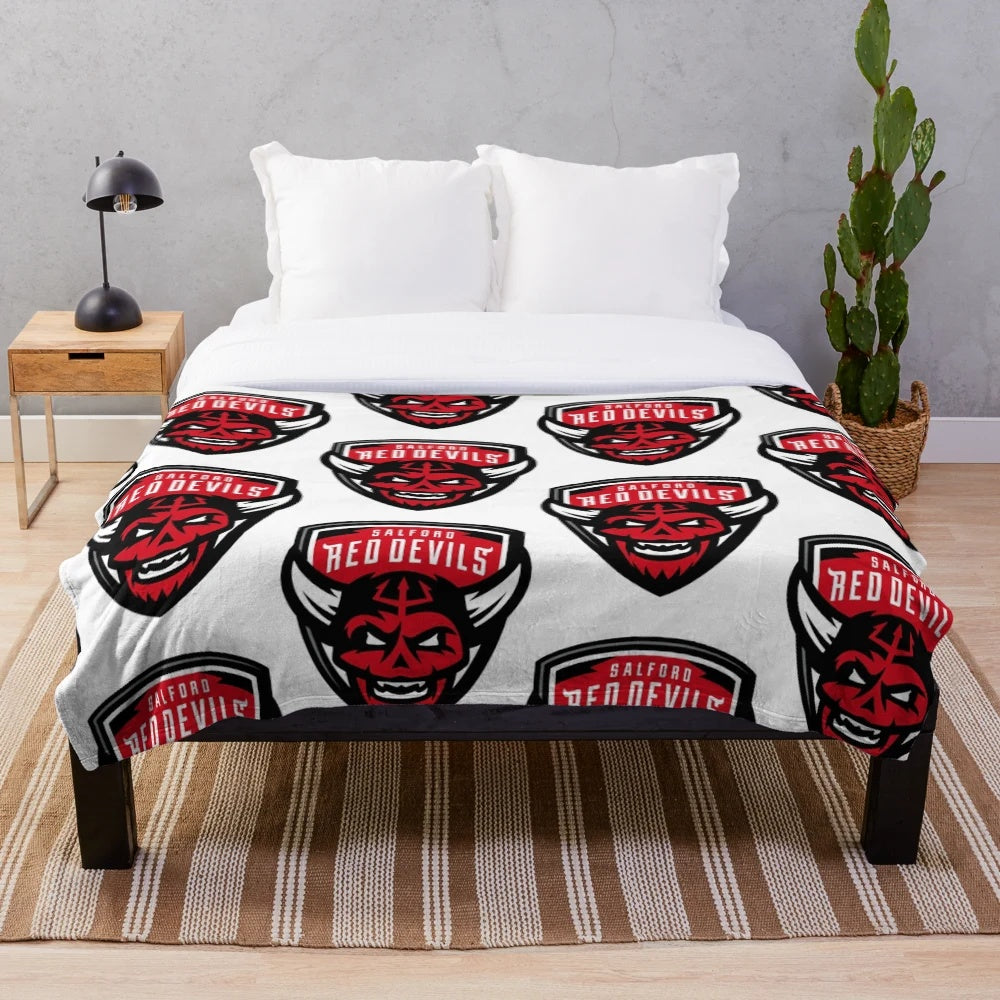 Salford Red Devils rugby team plush blanket