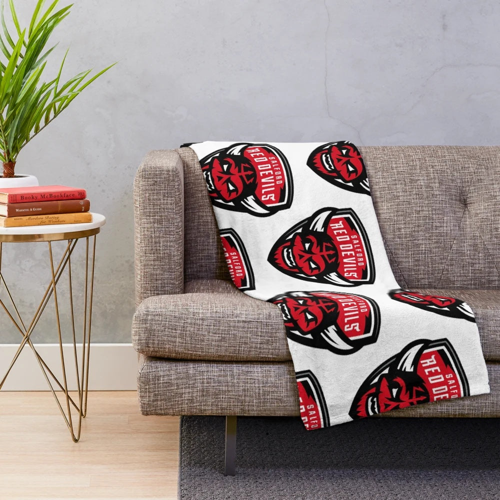 Salford Red Devils rugby team plush blanket
