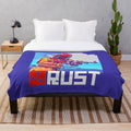 Rust Video Game Inspired Plush Blanket