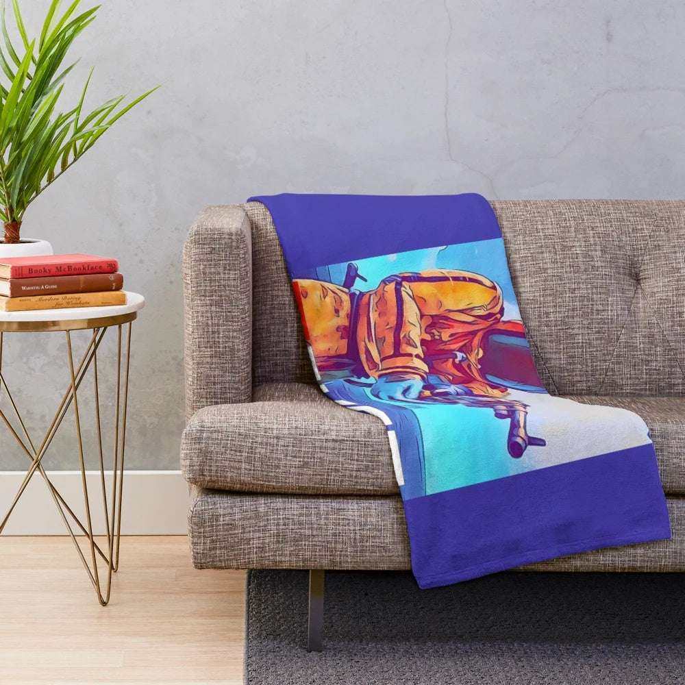 Rust Video Game Inspired Plush Blanket