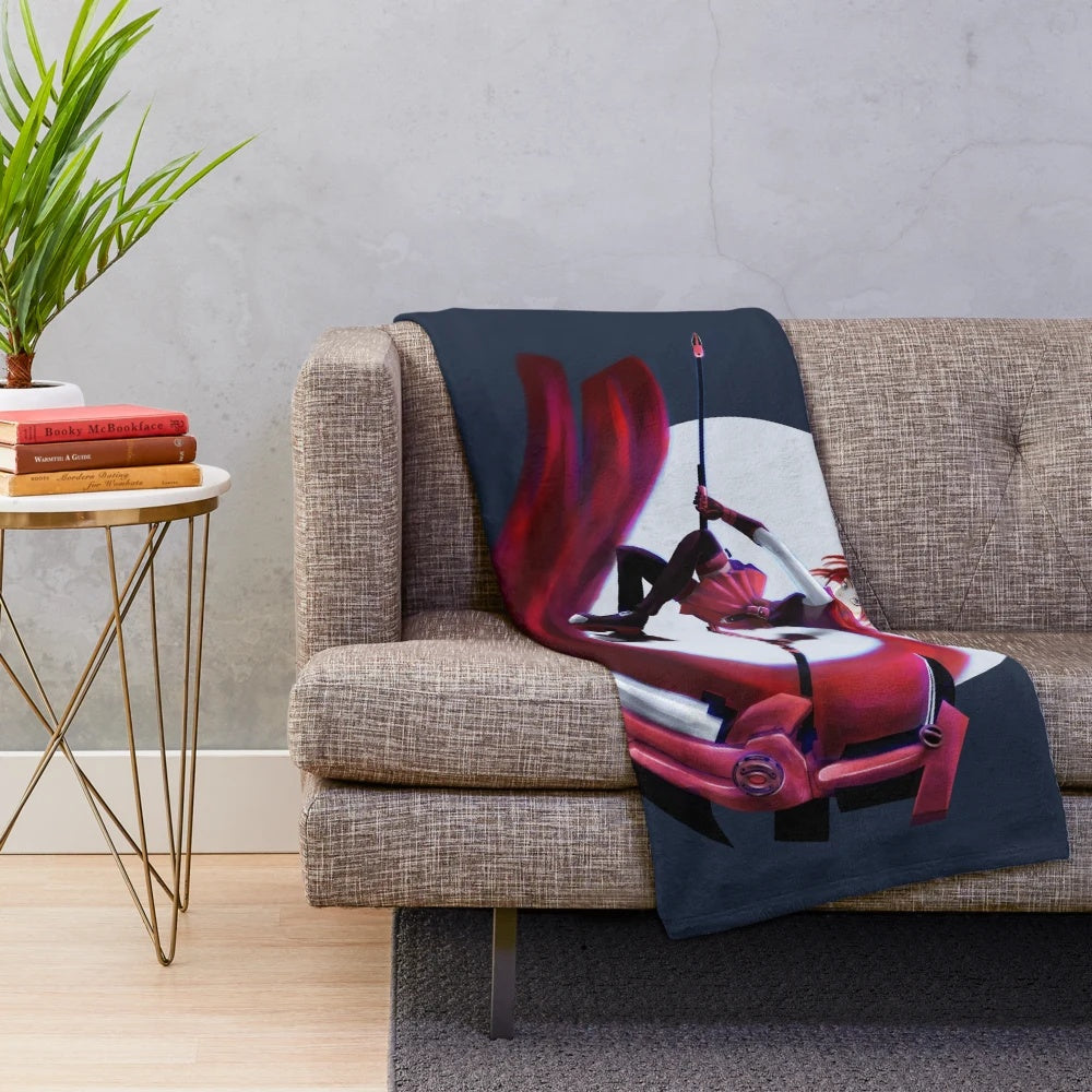 RWBY-inspired Crescent Rose plush blanket