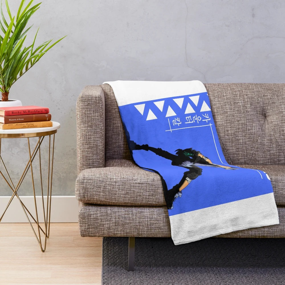 S4 League inspired plush blanket featuring gaming and anime motifs