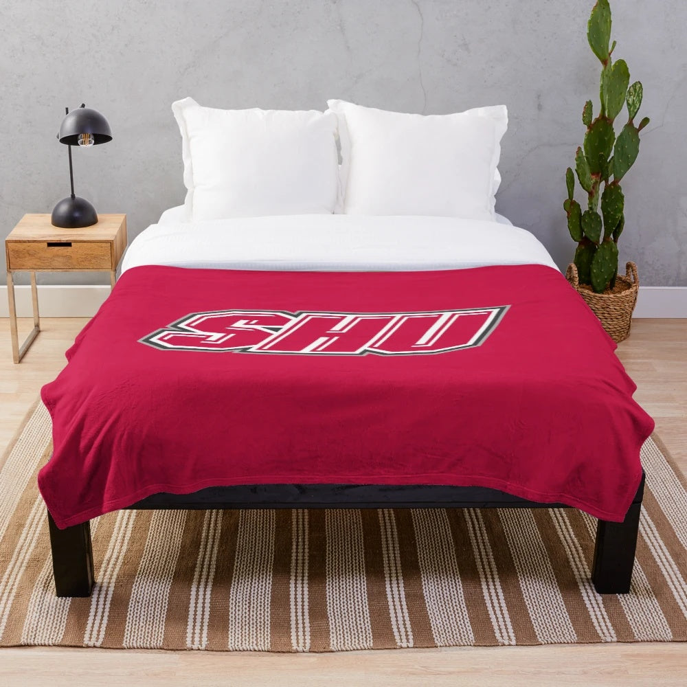 Sacred Heart Pioneers Plush Blanket with Athletic Design