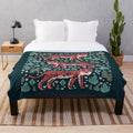 Safari tiger plush blanket