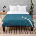 Plush blanket with a sailing-inspired design