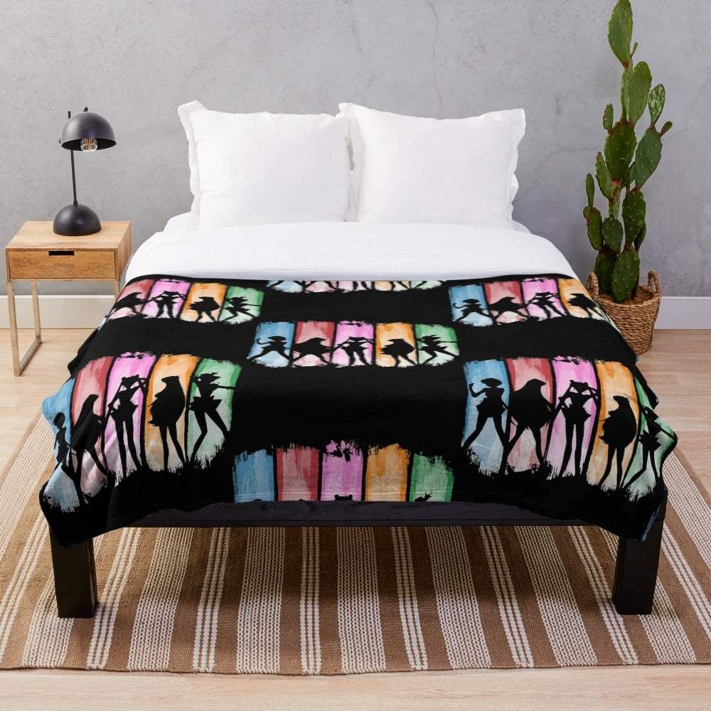 Soft and cozy Sailor Moon inspired plush blanket