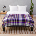 Soft and plush plaid blanket featuring Sailor Saturn inspired design