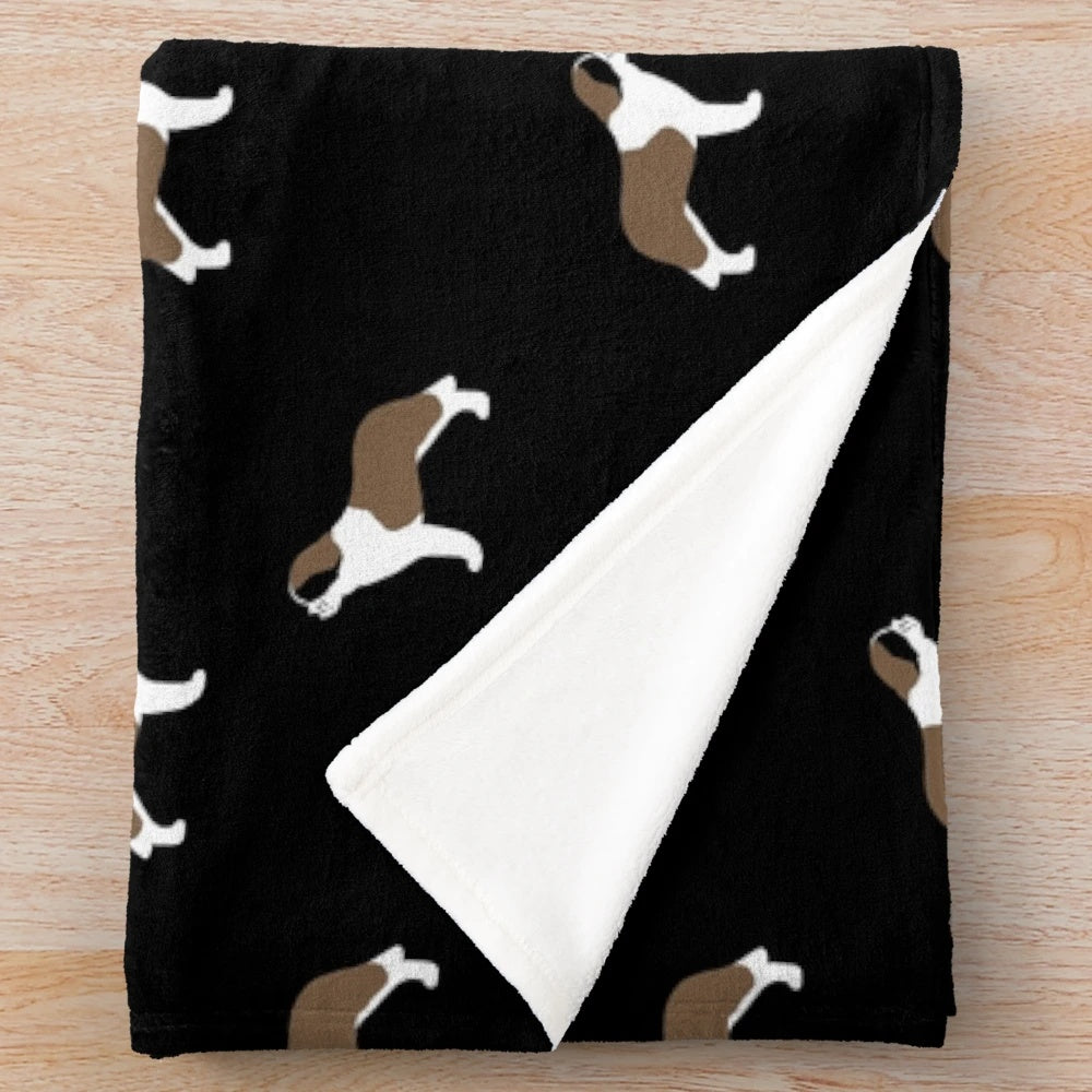 Saint Bernard Silhouette Plush Blanket