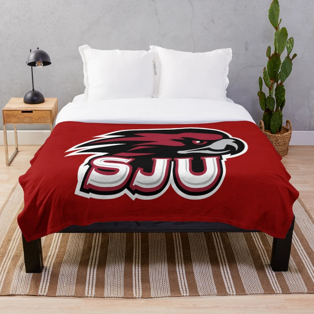 Saint Joseph's Hawks plush blanket with team logo